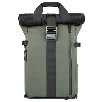 Besnfoto Camera Backpack for Photographer DSLR SLR Waterproof Camera Bag with Laptop Compartment Tripod Holder Roll Top Photographer Case for Hiking Traveling - color: Green