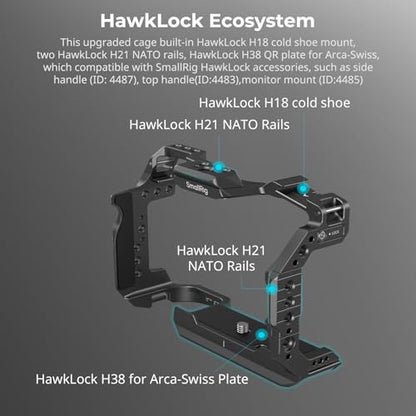 SmallRig R6 Mark II Camera Cage for Canon, Formfitting Video Making Camera Rig for Canon R6 Mark II, Built-in Dual NATO Rails, Quick Release Plate for Arca, Horizontal and Vertical Shooting - style: R6 Mark II Cage