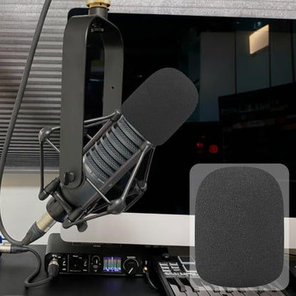 SOULWIT Pop Filter for Electro-Voice RE20/RE27/RE320, Protective Mic Cover Windscreen Foam - Black