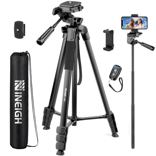 Phone Tripod, 83” Cell Phone Tripod for iPhone, Tall Tripods Selfie Stick with Remote Extendable Phone Holder Stand for Camera Photo Video Recording - size: 83 Inch