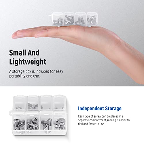 NEEWER 26PCS Camera Screw Set for Photography Equipment, Includes 1/4" 3/8" M2 M2.5 M3 and M4 Screws Compatible with SmallRig NEEWER Camera Cage, Top Handle, Side Handle Grip, Tripod QR Plate, UA002 - style: UA002