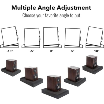 JBER 2 Pack Acoustic Isolation Pads, Studio Monitor Speaker Isolation Foam Pads, High Density Acoustic Foam Suitable for 3-4.5 Inch Speakers for Sound Improvement Prevent Vibrations (8 * 6.3 * 1.4") - size: SMALL for 3"-4.5" MONITOR