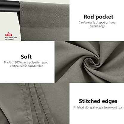 NEEWER 6x9 feet/1.8x2.8m Photo Studio 100% Pure Polyester Collapsible Backdrop Background for Photography, Video and Television (Backdrop ONLY) - Grey - color: Grey