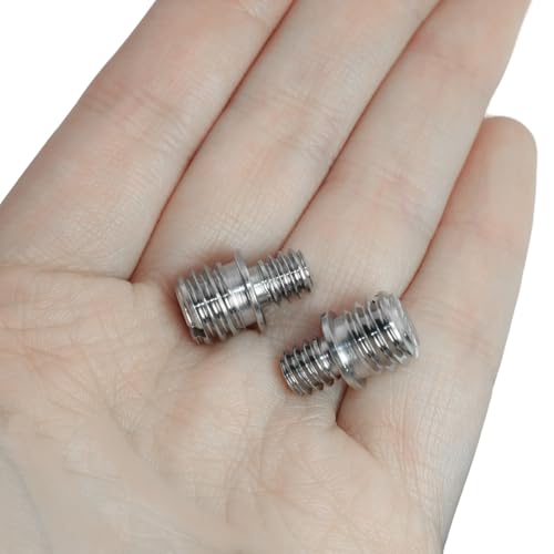 4PCS Stainless Steel 1/4-20 Male to 3/8-16 Male Double Male Thread Adapter Camera Screw Converter with Slotted Head for Tripod Monopod Ball Head Camera Mount - size: 1/4-20 male to 3/8-16 male