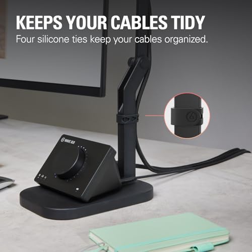 Elgato Wave Desk Stand, Adjustable Microphone Mount | Three pivot points, Holds gear up to 1kg, Mounts camera, light, or phone, Cable ties included, Solid-metal build