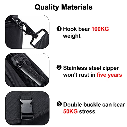 CADeN Camera Bag Case Shoulder Messenger Bag with Tripod Holder Compatible for Nikon, Canon, Sony, DSLR SLR Mirrorless Cameras Waterproof (Black, Large) - size: Large