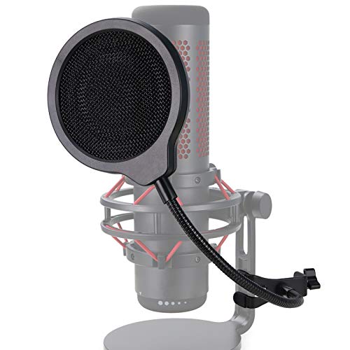 QuadCast Pop Filter - Metal Windscreen for HyperX QuadCast Microphone (4 Inch 3 Layers), Professional Mic Pop Screen by YOUSHARES - color: Pop Filter