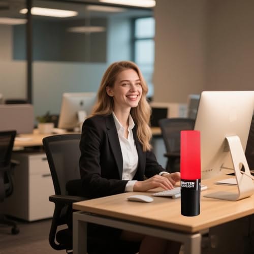 Busy Light for Office, Do Not Disturb Indicator Light,Dimmable Lamp Brightness Adjustable (Black, 2" L X 2" W X 9" H) - color: Black