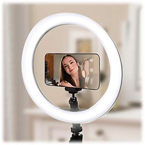 Vivitar 10-Inch Streaming Essentials LED Ring Light with Spider Tripod and Phone Mount, White (RL10KIT) - color: White, size: 10 Inch