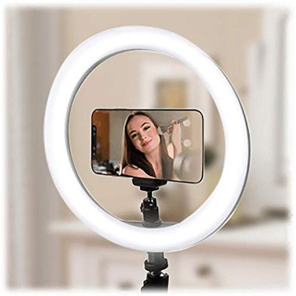 Vivitar 10-Inch Streaming Essentials LED Ring Light with Spider Tripod and Phone Mount, White (RL10KIT) - color: White, size: 10 Inch