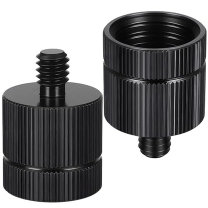 2 PCS Tripod Adapter Laser Level Tripod Conversion Adapter 5/8-11 Female to 1/4 Male, Camera Tripods Adapters, Mic Screw Adapters for Photography Equipment（Black）