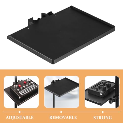 3Pcs Microphone Stand Tray Clip Storage Rack for Live Streaming Photography Sturdy Sound Card Holder with High Edges Compatible with Various Mic Stands