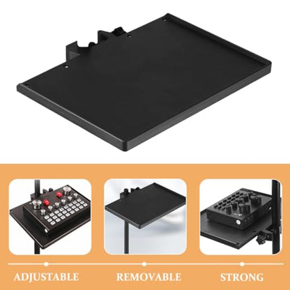 3Pcs Microphone Stand Tray Clip Storage Rack for Live Streaming Photography Sturdy Sound Card Holder with High Edges Compatible with Various Mic Stands