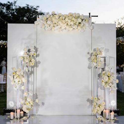 8 * 5FT Backdrop Stand, Metal Base Photo Studio Support System, Adjustable Backdrop Frame for Photography, Streaming, Wedding, Projector Screen, Tool Free Setup & Portable Carry Bag - size: 8*5FT