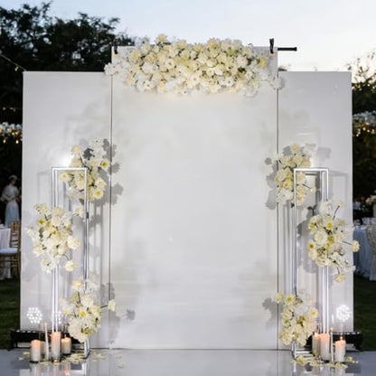 8 * 5FT Backdrop Stand, Metal Base Photo Studio Support System, Adjustable Backdrop Frame for Photography, Streaming, Wedding, Projector Screen, Tool Free Setup & Portable Carry Bag - size: 8*5FT