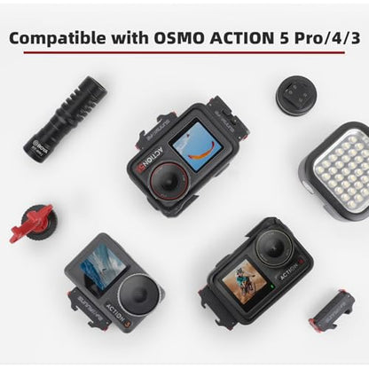 Osmo Action Cold Shoe Expansion Kit, Osmo Action 5 Pro Accessories, Camera Magnetic Adapter Mount Compatibility for DJI Osmo Action 5 Pro, Osmo Nano, Osmo Action 4, Osmo 360
