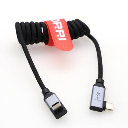 20Gbps USB-C 100W PD Fast Charging Cable for Sonys FX3 FX30 Canon EOS R5C, R5, EOS R6, EOS RP, EOS R, R5, R5C, R6, R7, R8, R10, EOS M6 Mark II iPhone 15Pro MacBooks Pro - color: Black, size: Up-Right angle