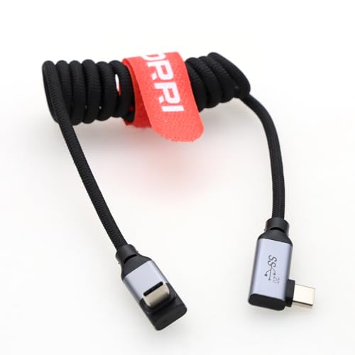 20Gbps USB-C 100W PD Fast Charging Cable for Sonys FX3 FX30 Canon EOS R5C, R5, EOS R6, EOS RP, EOS R, R5, R5C, R6, R7, R8, R10, EOS M6 Mark II iPhone 15Pro MacBooks Pro - color: Black, size: Up-Right angle