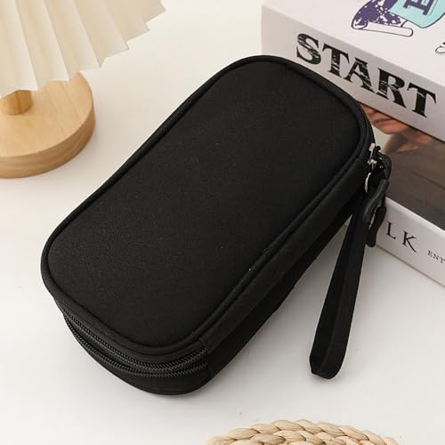 Electronic Organizer Travel Cable Accessories Bag, Electronic Organizer Case, Electronic Accessories Organizer Bag, Double-Layer Space Black