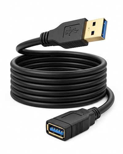 Meokse 25FT USB 3.0 Extension Cable - Compatible with Webcam, Camera, Phone, USB Hub, Mouse, Keyboard, Printer, Hard Drive, VR - color: 25FT/8M