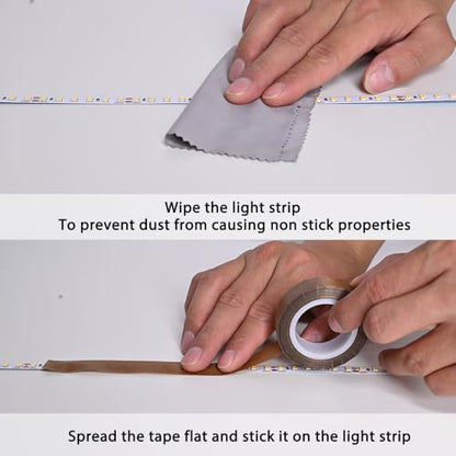 Led Light Strip Tape 0.59inx29ft Light Dimming Masking Cover Soften Lighting Blocking Sticker, 2 PCS