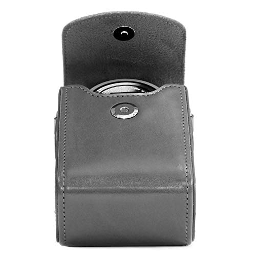 MegaGear MG1215 Leather Camera Case with Strap compatible with Canon PowerShot G7 X Mark III, G7 X Mark II, G7 X - Gray - color: Gray