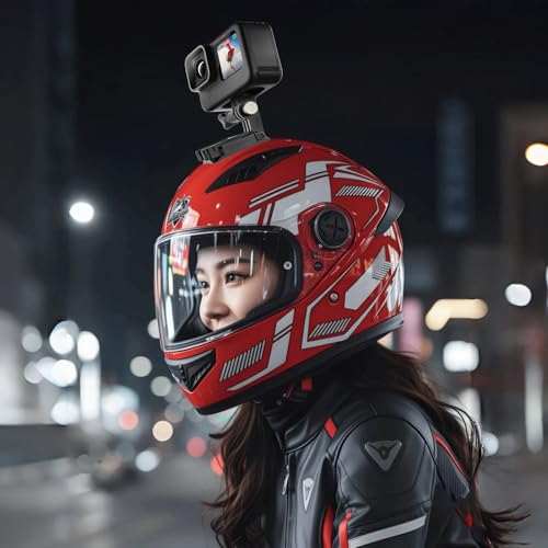 Helmet Mount for GoPro Go Pro, Curved Flat Adhesive Sticky Mounts, Quick Release Buckle, Tripod Adapter, Hero 13 12 11 10 9 8 7 6 5 4 3 2 1 Max Insta 360 DJI Osmo Action Camera Accessories Kit