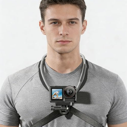 Neck Phone Mount for Action Cameras - Adjustable POV Cameras Holder for Vlogging, Cooking, Travel & Workouts