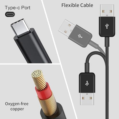 USB C Charger Cable Compatible for Roku Streaming Stick HD (New Model 2025), Streaming Stick Plus (2025), Roku Voice Remote Pro (2nd Edition), Indoor Camera, Battery Camera Charging Cord (5FT)