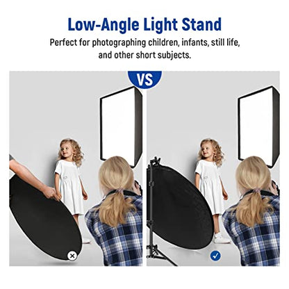 NEEWER 43"/110cm Light Reflector Kit, 5 in 1 Collapsible Round Reflector (Translucent/Silver/Gold/White/Black), Metal Clamp and 21"-43”/53-110cm Short Stand for Low Angle Studio Photography - style: 110cm w/Clamp&Stand