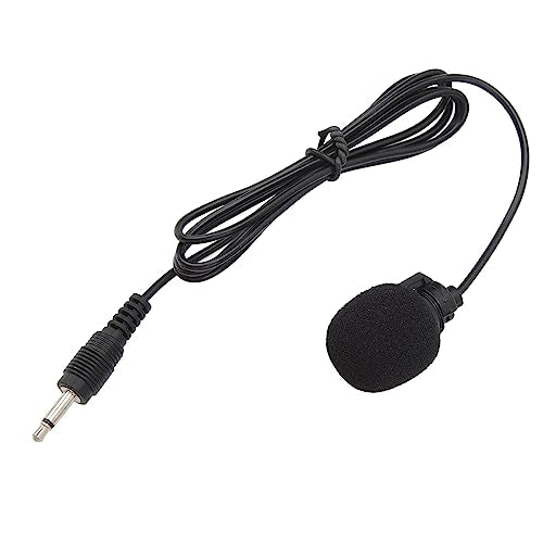 Wired Lavalier Microphone, Noise Reduction Mini Portable Omnidirectional Condenser Mic with Windproof Sponge and, for Interviews Meetings Podcasts Recording