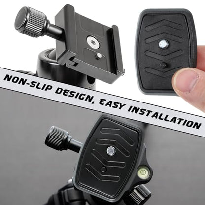 2 Pcs 35mm Tripod Quick Release Plate Camera Tripod Mount Adapter Camera Mounting Adapter Parts Replacement Cameras Mounting Ball Head Parts for Cameras Photography Equipment Mount
