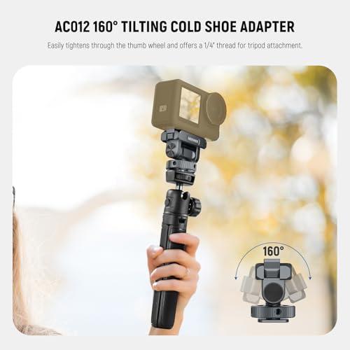 NEEWER Action Camera Accessories Kit Compatible with DJI Osmo Action 5 Pro/4/3, Cold Shoe Mount, Quick Release Magnetic Mount & Ball Head Adapter, AC011+AC012+ AC013, Dark Gray - style: AC011+AC012+AC013