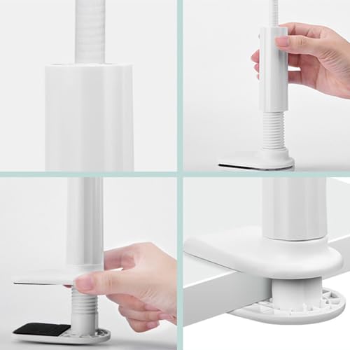 360-Degree Rotating Phone Stand, Adjustable Phone Holder for Desk, Flexible Phone Mount for Video Calls and Watching Videos - color: White