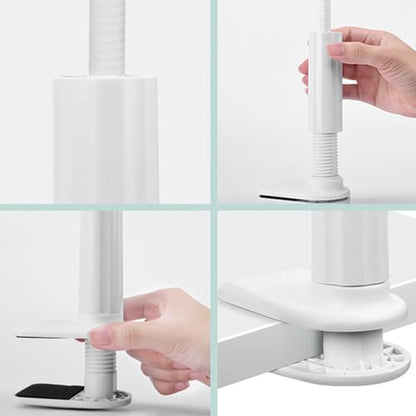 360-Degree Rotating Phone Stand, Adjustable Phone Holder for Desk, Flexible Phone Mount for Video Calls and Watching Videos - color: White