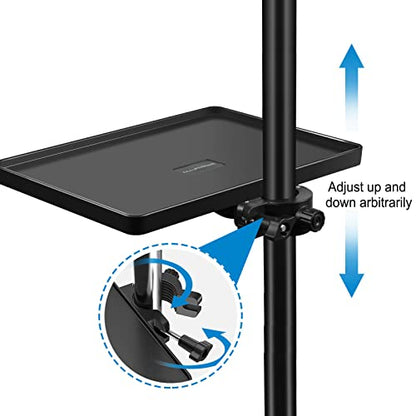 ABS Sound Card Tray, Multifunctional Live Broadcast Holder, Adjustable Microphone Stand Tray Accessory for Stage Studio Control Room