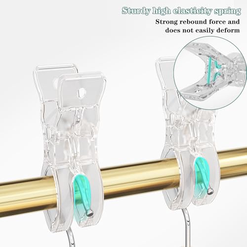 20 Pack Plastic Transparent Balloon Arch Clips for Backdrop | 3.5 Inch Heavy-Duty Spring Clamps for Birthday Decoration Accessories Beach Towels Crafts Swimming Pool Photography Studios