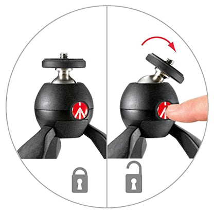 Manfrotto MTPIXI-B PIXI Mini Tripod, Black - style: Pixi Mini