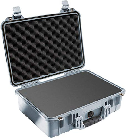 Pelican 1500 Case With Foam (Silver) - color: Silver, style: Single