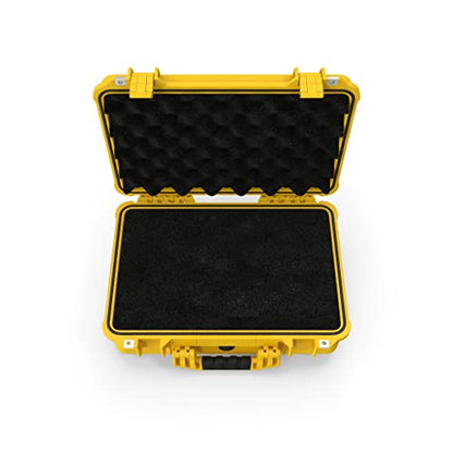 MEIJIA Portable Waterproof Hard Camera Case, Dry Case with Customizable Fit Foam, Protection for camera, drones,telescopes,18.5 x14.06x6.93inches(Yellow) - color: Yellow