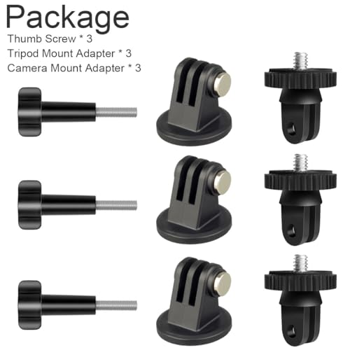 Action Camera Tripod Mount Adapter 1/4"-20 Conversion Adapter Converter Compatible with Gopro DJI Osmo Insta360 Sjcam Akaso for Tripod and Other 1/4 Accessories