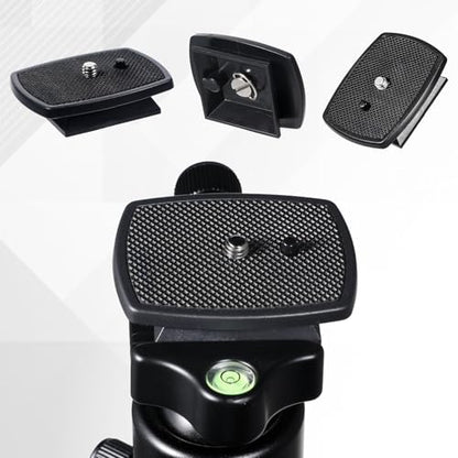 3PCS Universal 43x43mm Tripod Quick Release Plate, Camera Tripod Mount Adapter with Screws, Camera Tripods Ball Head Quick Release Plate Replacement, Can Provide Stable Support