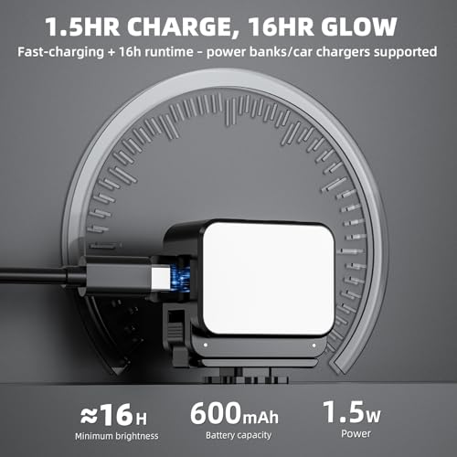 Mini Light for DJI Action Camera, Pocket 3 4 Fill Lighting Cold Hot Shoe LED Vlogging Light Attachment for DJI OSMO Pocket 3 4 Action 5 Pro 4 3, for GoPro Accessories