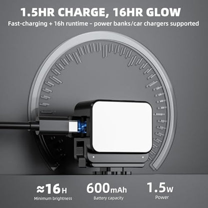 Mini Light for DJI Action Camera, Pocket 3 4 Fill Lighting Cold Hot Shoe LED Vlogging Light Attachment for DJI OSMO Pocket 3 4 Action 5 Pro 4 3, for GoPro Accessories