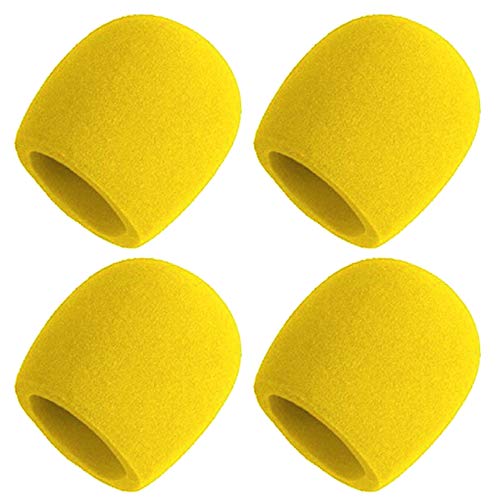 Deluxe Foam Ball Style Windscreen 4 Pack | Yellow (WS-4 Y) - color: 4 Yellow