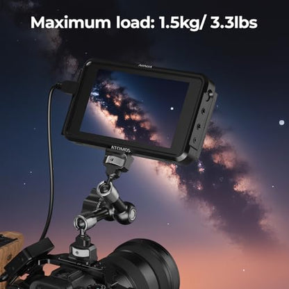 SMALLRIG 7'' Magic Arm with 1/4"-20 Screws & Spring-Loaded Pins, 1.5kg Load Capacity, 360° Dual Ball Head, Non-Slip Design for Cameras/Lights/Monitors/Mics/Phones – 5308 - style: 1-Pack (Spring-Loaded Pins)
