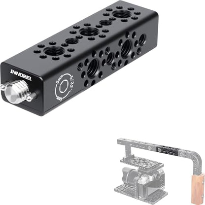 INNOREL CB3 CNC Aluminum Alloy Multi-Function Cheese Handle, Cheese Grip Extension Bar, Featuring 3/8" and 1/4" Arri Locating Holes for Camera Cage Frames, Cheese Plates, Any 3/8" Threaded Point - size: CB3