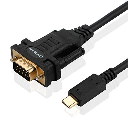USB Type C to RS232 DB9 Serial Port Adapter Cable, FTDI Chipset, Supports Windows 11, 10, 8, 7 and Mac Linux - size: 6FT, style: USB-C to Serial DB9
