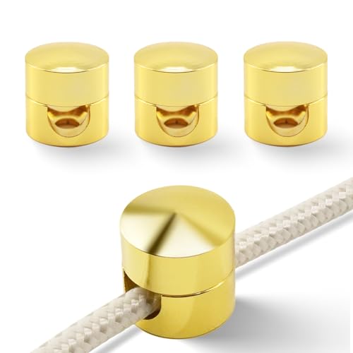 Cord Anchors for Desk Organization, PRUNLLA Cable Holders Lamp Hook for Fabric Electrical Cord, Cord Clips for Home Decor, Office, Nightstand | Multi-Function, Modern - color: Gold