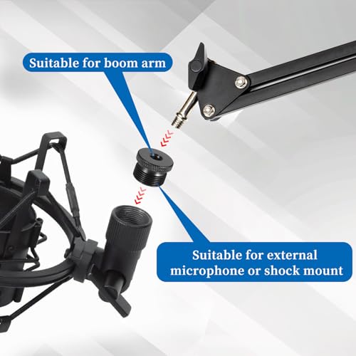 4 Pcs Mic Stand Adapter Microphone Stand Adapter 1/4 Female to 5/8 Male Screw Adapter Thread Tripod Screw Adapter for Microphone Stand Mount to Camera Tripod